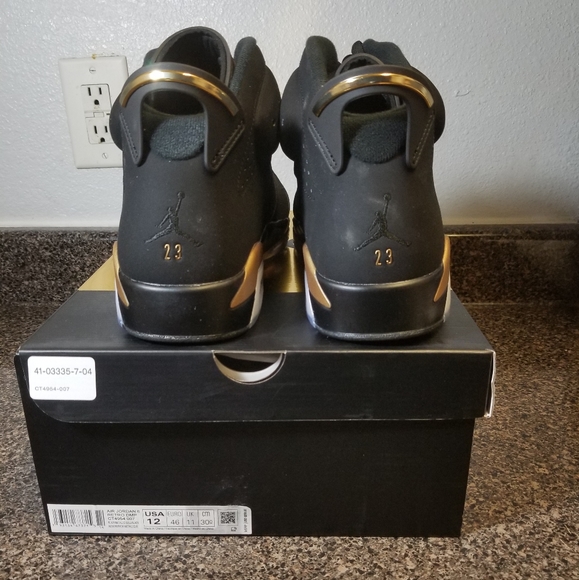 Nike Air Jordan Retro VI 6 DMP 2020 Metallic Gold Black CT4954-007 - Size 12 DS - Picture 5 of 6